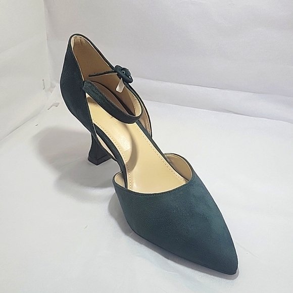 Green Pointed Low Heel Shoes Size 8.5 - Picture 3 of 8